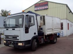 Eurocargo 85 E15 Benne + grue + treuil